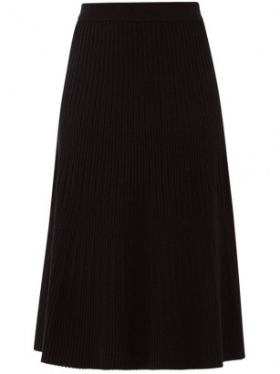 ALTUZARRA Ireene rib-knitted jersey midi skirt ~ classic ribbed A-line skirts