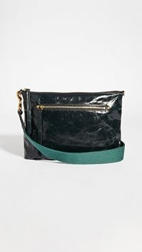 Isabel Marant Nessah Bag ~ dark green crinkled leather bags