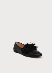 L.K. BENNETT LERA BLACK LEATHER TASSEL LOAFERS – chic tasseled flats