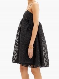 CECILIE BAHNSEN Lisbeth daisy-appliqué organza dress | voluminous skinny strap dresses | LBD