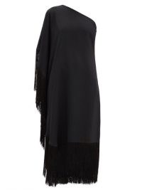 TALLER MARMO Piccolo fringed one-shoulder dress ~ lbd ~ elegant eveningwear ~ event dresses