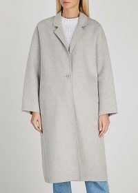 VIKTORIA & WOODS Centennial light grey wool-blend coat ~ effortless style coats