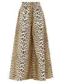 MARTA FERRI X Pierre Frey Animalier leopard cotton culottes ~ animal print wide leg trousers