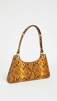 Apede Mod Froggy Shoulder Bag / snake print leather handbag