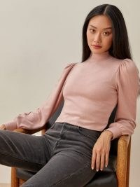 REFORMATION Cydney Top ~ mock neck tops ~ casual style clothing