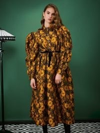 sister jane Barbara Jacquard Midi Dress | voluminous sleeves | balloon sleeve dresses