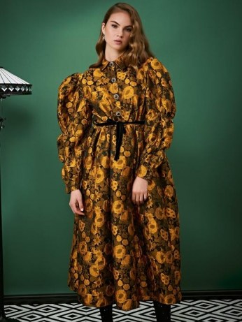 sister jane Barbara Jacquard Midi Dress | voluminous sleeves | balloon sleeve dresses