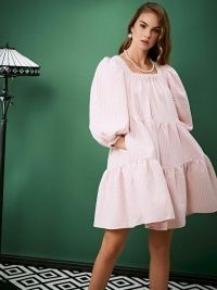 sister jane Rosy Knees Tweed Confetti Dress in Cotton Candy | voluminous pink dresses | fashion with volume