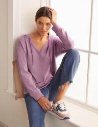 Boden Ellen Soft Jersey Hoodie Heather ~ light purple hoodies ~ casual weekend tops