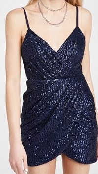 Fame and Partners The Bobbie Dress ~ navy blue sequinned party dresses