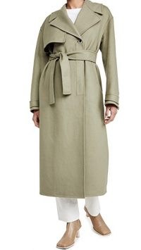 Jacquemus Sabe Coat ~ light green self tie coats