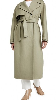 Jacquemus Sabe Coat ~ light green self tie coats