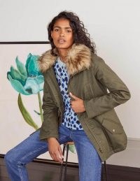 Boden Kentwell Parka ~ casual khaki green winter coats