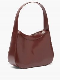 BY FAR Kiki brown-leather shoulder bag