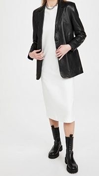 Ksubi Crossin Blazer ~ black leather blazers ~ single breasted jackets