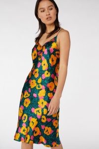 gorman LEOPARD LEMONADE DRESS / green animal print slip dresses