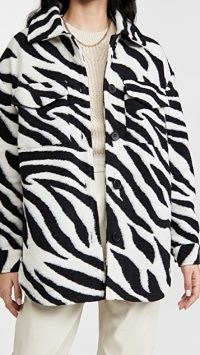 Line & Dot London Zebra Shirt Jacket / monochrome shacket