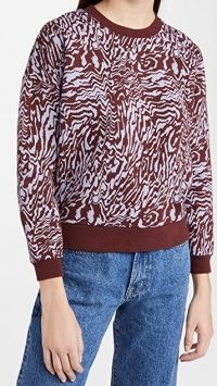 Madewell Zebra Print Pullover Sweatshirt