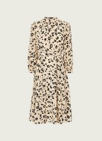 L.K. BENNETT MAY CHEETAH PRINT SILK MIDI DRESS ~ animal print dresses