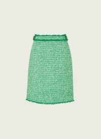 L.K. BENNETT NICOLA GREEN TWEED MINI SKIRT ~ classic skirts