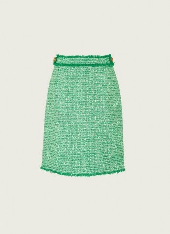 L.K. BENNETT NICOLA GREEN TWEED MINI SKIRT ~ classic skirts