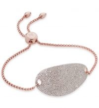 Monica Vinader Nura Diamond Friendship Chain Bracelet 18ct Rose Gold Plated Vermeil | luxe bracelets