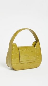 Simon Miller Mini Retro Bag in Chartreuse / croc effect handbag / small cocodile embossed bags