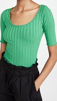 Simon Miller Vista Scoop Neck Tee in Kelly Green