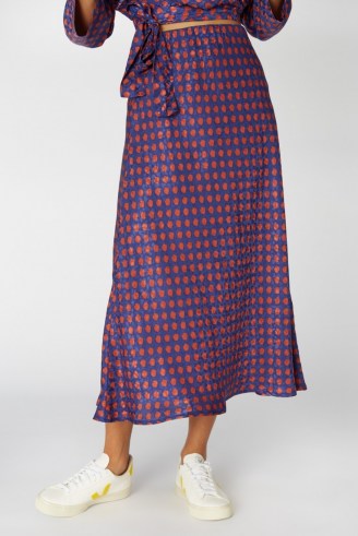 Camilla Perkins X Gorman STORK SPOT SLIP SKIRT / floaty midi skirts