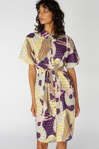 Camilla Perkins X Gorman STORK TALK KIMONO DRESS / bold bird prints / tie waist dresses