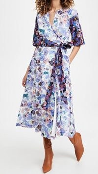 Tanya Taylor Frida Dress Mixed Meadow Ivory / Navy