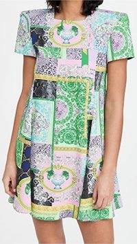 Versace Barocco Matchwork Mini Dress ~ patchwork style dresses