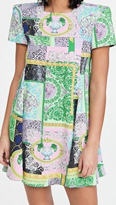 Versace Barocco Matchwork Mini Dress ~ patchwork style dresses