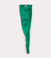 Vivienne Westwood VIAN DRESS GREEN ~ velvet draped dresses