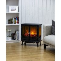 Carlisle 2-Door Panoramic Window Electric Stove by Warmlite – minimal noise thanks to the quiet motor