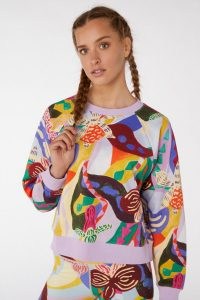 gorman WILD ORCHID SWEATSHIRT / bold floral abstract print sweatshirts