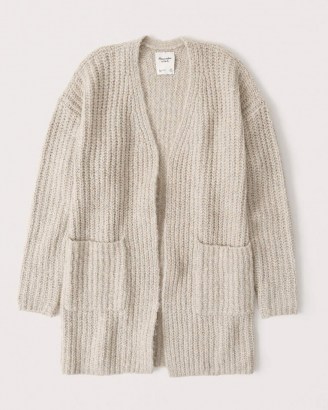 Abercrombie and Fitch Easy Cardigan | cream open front cardigans