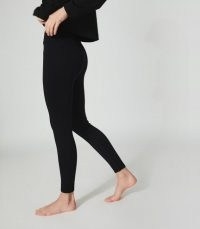 REISS ALPHA HIGH STRETCH SPORTS LEGGINGS BLACK / comfy lounge pants