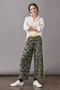 Dolan Left Coast Hayden Sweater Pants / casual wide leg animal spot trousers