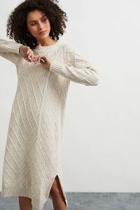 ANTHROPOLOGIE Molly Cable-Knit Midi Dress / knitted sweater dresses