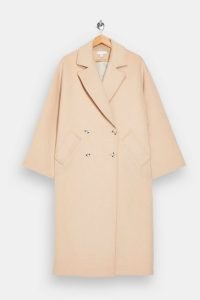 TOPSHOP Beige Double Breasted Coat ~ classic winter coats ~ neutral outerwear