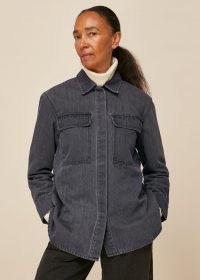 WHISTLES MASIE DENIM OVERSHIRT / casual organic cotton shirts