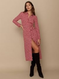 REFORMATION Brighton Dress / floral shirt dresses