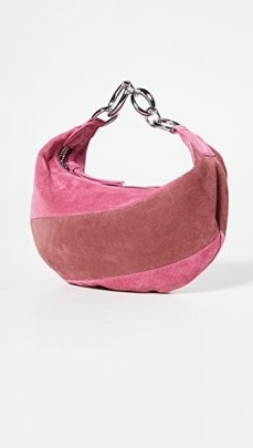 BY FAR Bougie Bag Fuchsia / Brown Suede ~ colour block bags