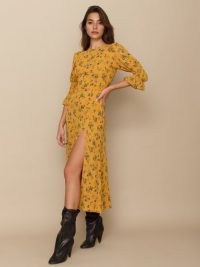 REFORMATION Carolena Dress / high split floral dresses