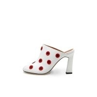 JORI PAPA Elsa Mule White & Red / floral mules