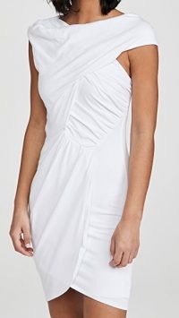 IRO Ermett Dress ~ white ruched occasion dresses