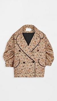 Kika Vargas Johanna Jacket | floral puff sleeve jackets