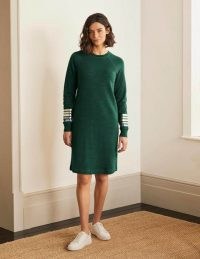 BODEN Mabel Sweatshirt Dress Palm Leaf / green sweat dresses / comfort dressing