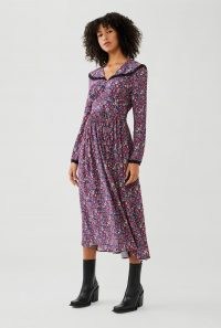 GHOST FABLE DRESS Paisley Ditsy ~ floral shawl collar dresses